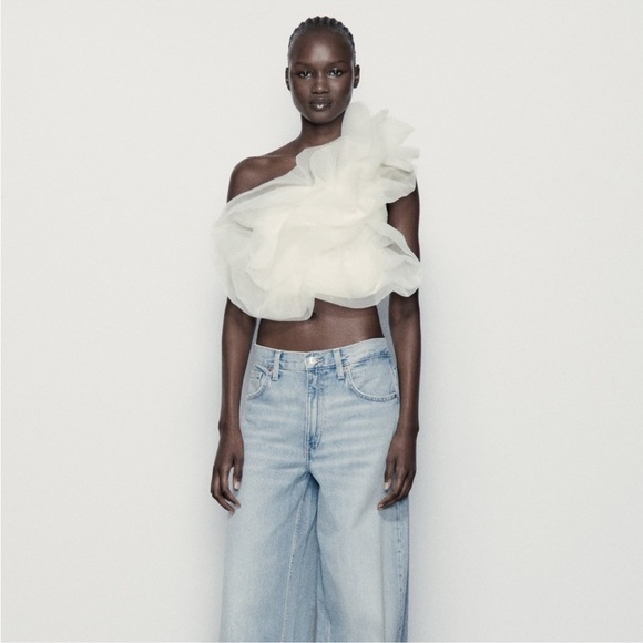 Zara Asymmetrical Organza Top - Picture 7 of 14